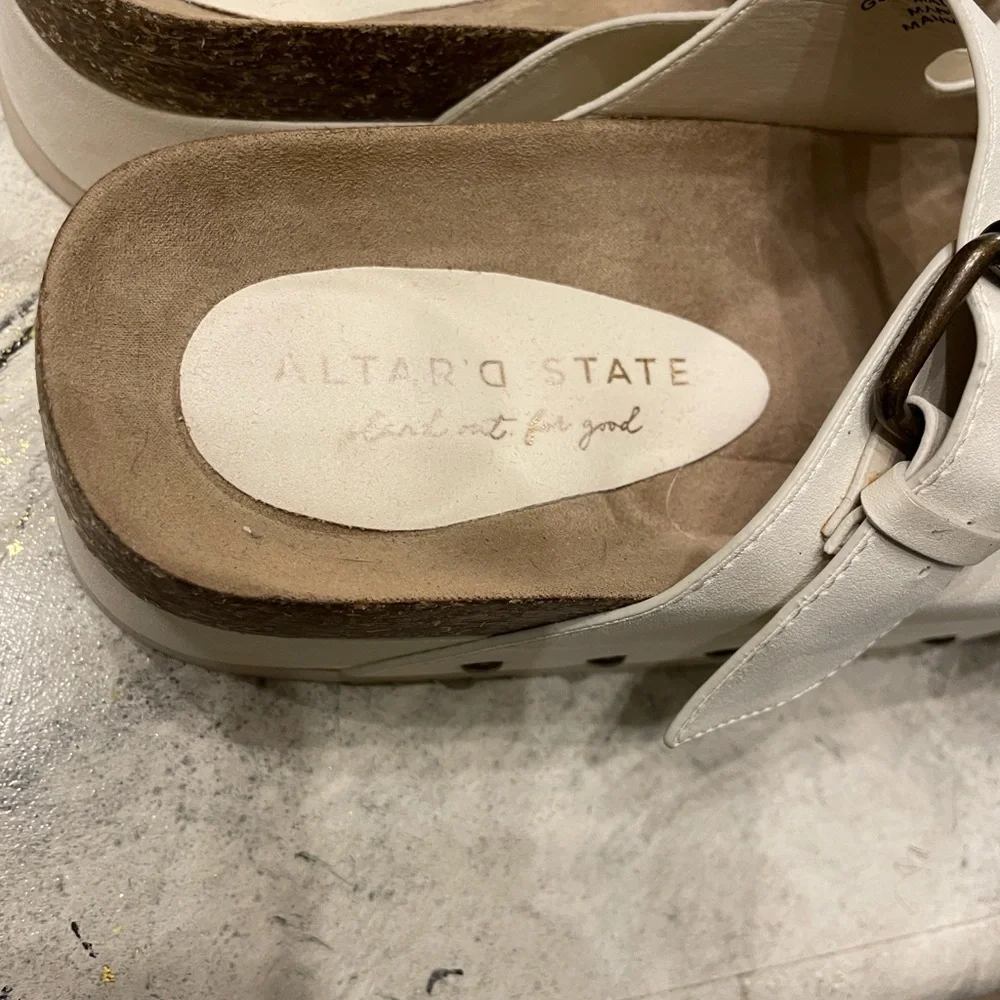 Altar’D State White Platform Sandals with Buckles size 7 - Picture 4 of 7